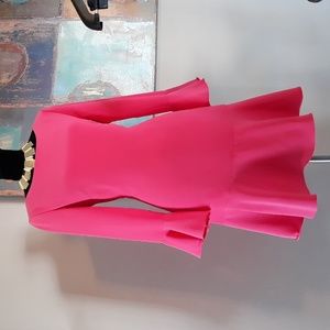 Sail To Sable Pink Ruffled Dress Size 8/ NWOT